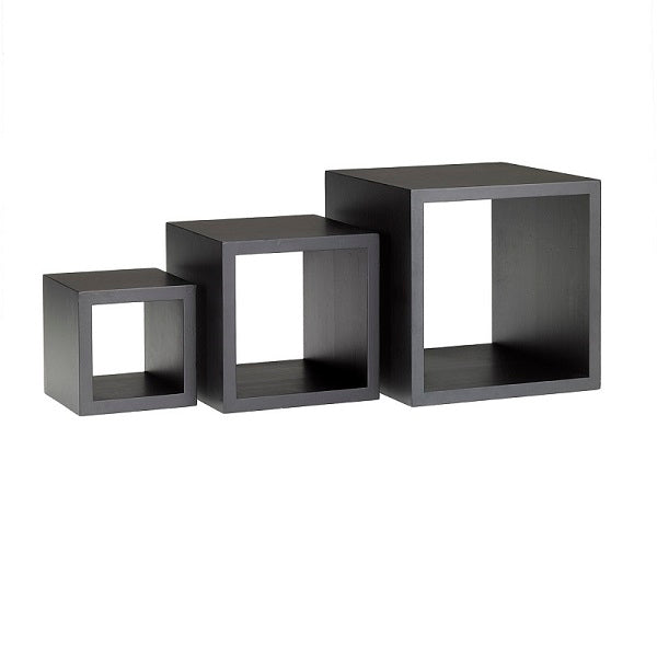 Cubo Set 3 Alzata Buffet Nera Cm.13/18/23 Leone