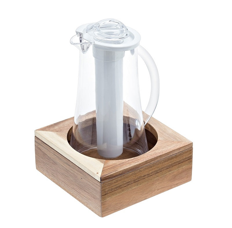Acacia Set Caraffa Base Cm.20x20 Con Refrigerante Leone