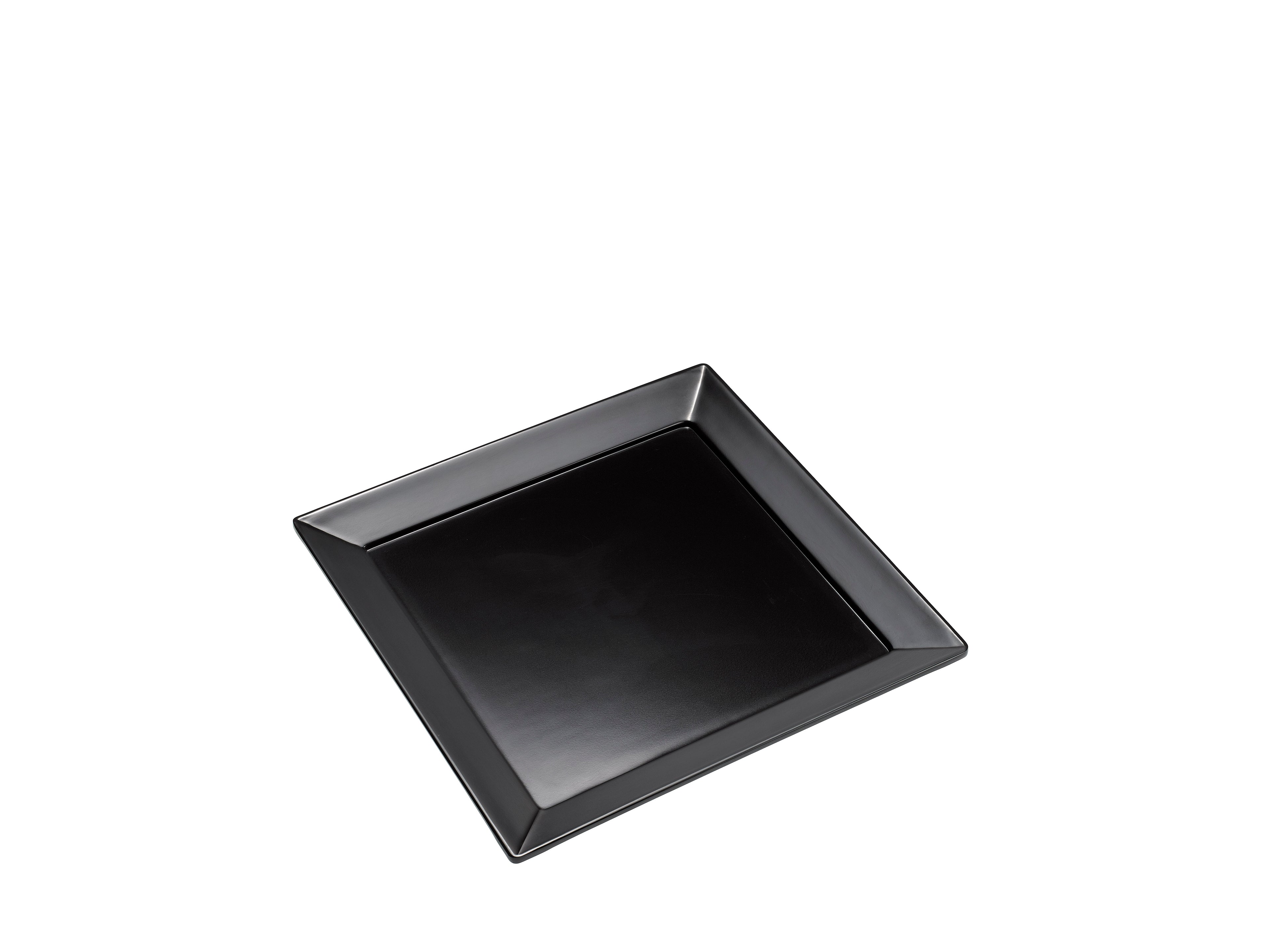 Vassoio Quadrato 30x30x2,5h Melamina Nero Leone