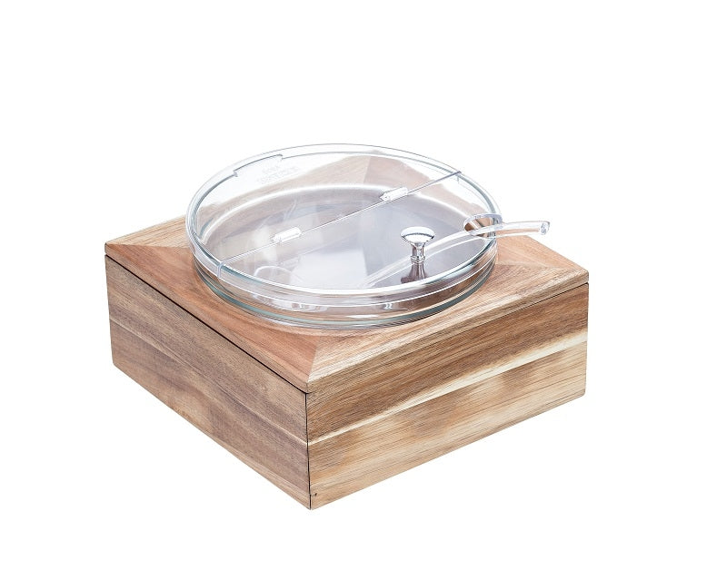 Acacia Yogurtiera Con Base Cm.26x26 Naturale Leone