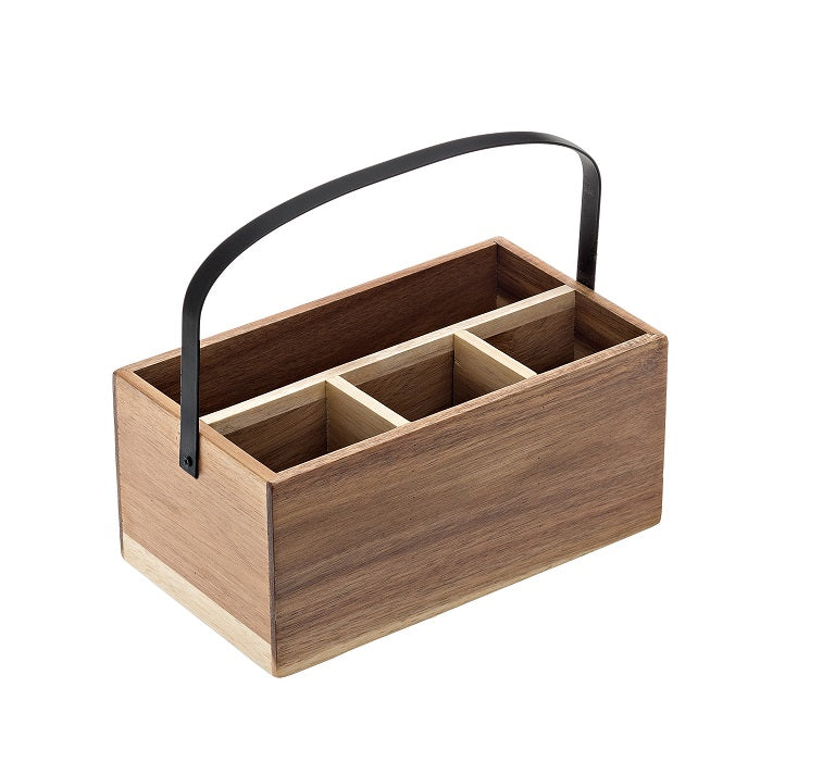 Acacia Cassettina Con Manico Cm.26x15x11,7h