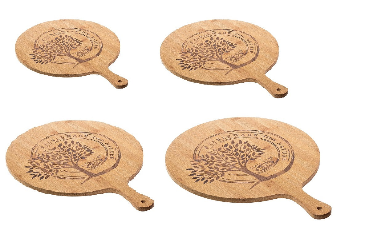 Tagliere Tondo Bamboo Naturale Cm.35x1h