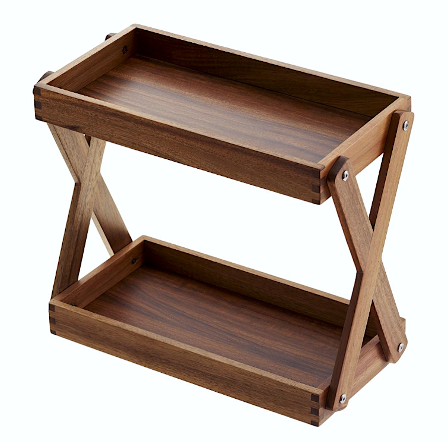Olive Wood Stand Buffet Acacia Cm.37x18x30,5h