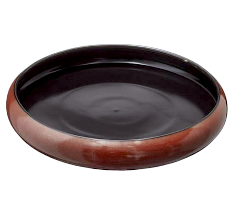 Zanzibar Piatto Tondo Cm.21,5x3,5h Marrone/nero