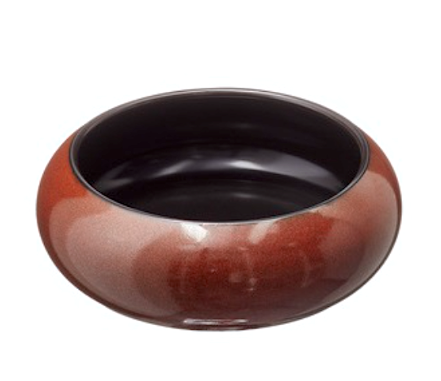 Zanzibar Piatto Tondo Cm.21,5x6,5h Marrone/nero