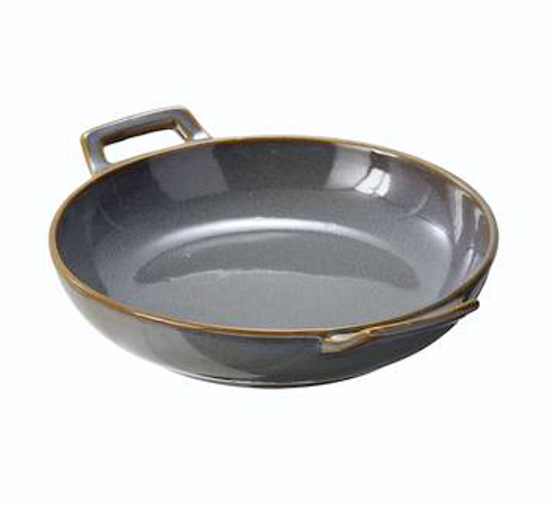Hokkaido Ciotola Cm.22x17,8x4h Grigio Con Maniglie