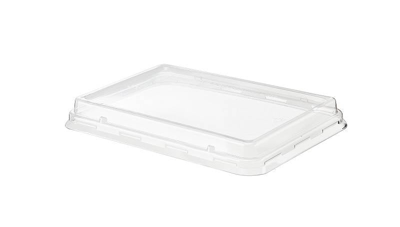 Cf 50 Tappo Trasparente Per Vassoio Fondo Cm.23,7x16,3x2,7h Ml.800