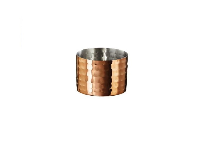 Ciotolina Cm.8x6 Acciaio Martellato Rame