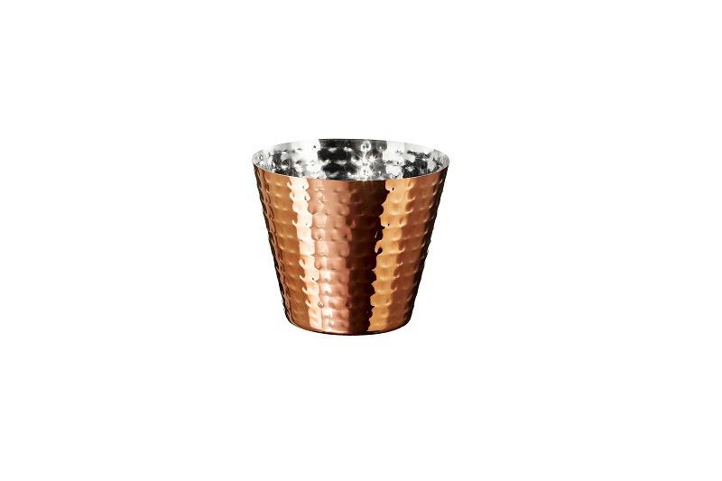 @ Secchiello Martellato Cm.11,2x10 Ml.660 Acciaio Rame