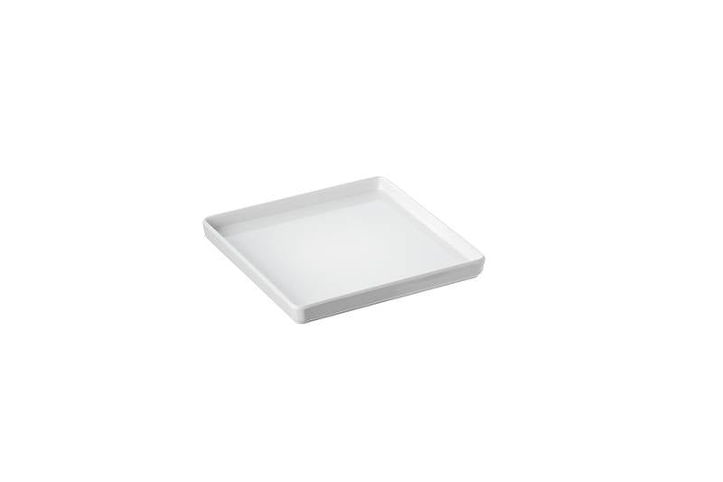 Piatto Quadrato Cm.8x8x1,3 Bianco