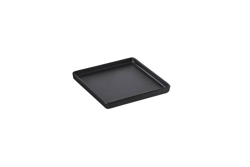 Piatto Quadrato Cm.8x8x1,3 Nero