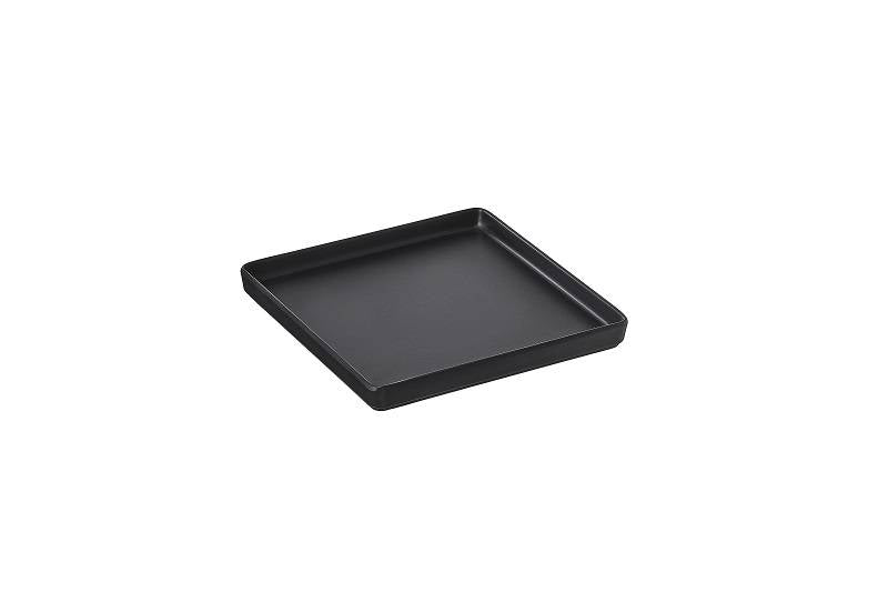 Piatto Quadrato Cm.12x12x1,3 Nero