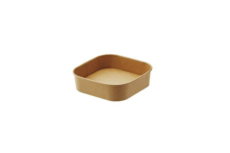 Take Away Cf 24 Insalatiera Quadrata Ml.750 Avana Cm.17x17x4,4h