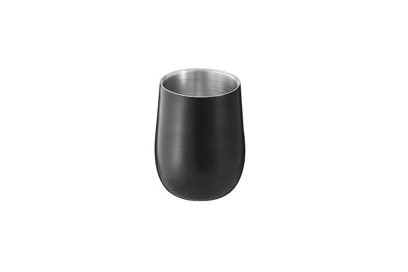 Tumbler Doppia Parete Nero Acciaio Cm.8x11h