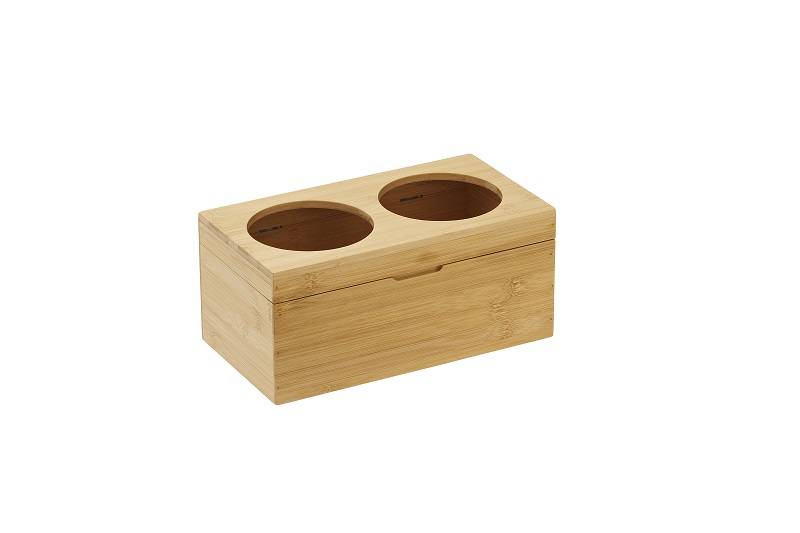 Porta Bottiglie Bamboo 2 Fori Cm.29x15,5x13h