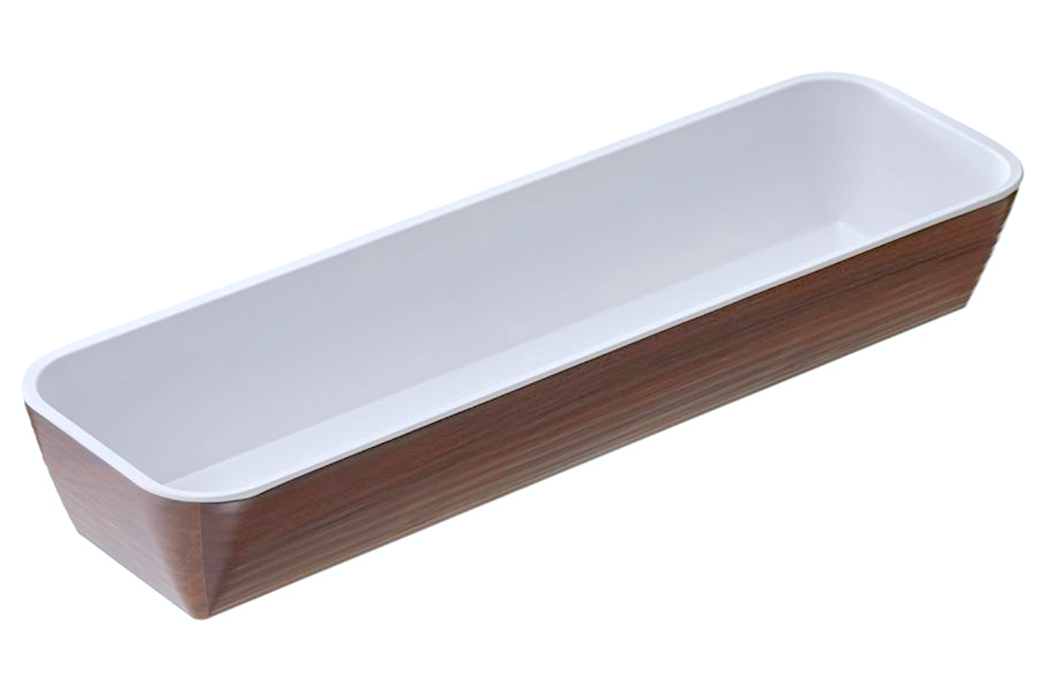 Vassoio Gn2/4 Cm.53x16,2x8h Effetto Legno Melamina