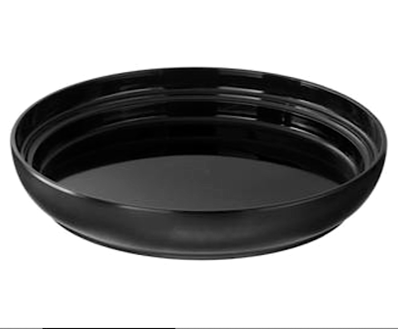 Piatto Tondo Cm.27x5,3h Melamina Nero Compatibile Con Alzata T8278