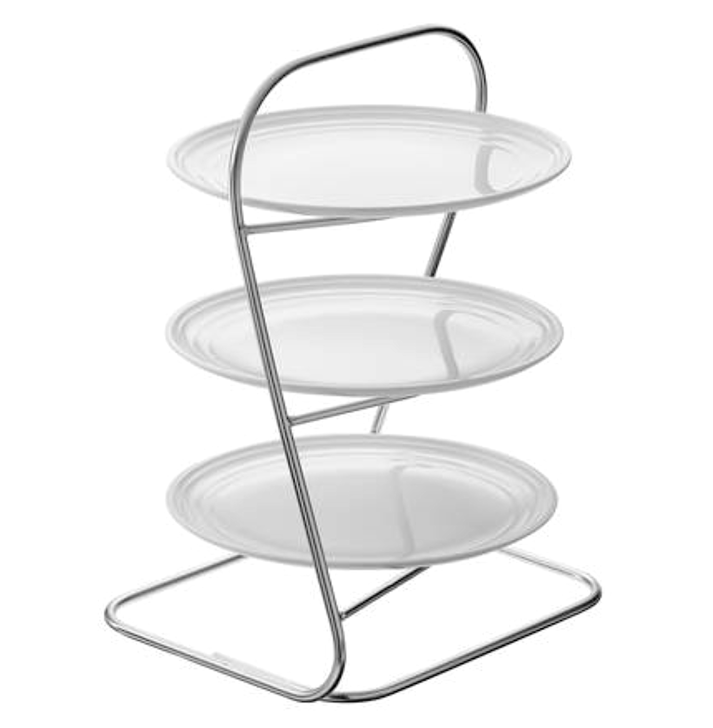 Set Alzata 3 Piatti Binachi D.27cm H.40 Melamina
