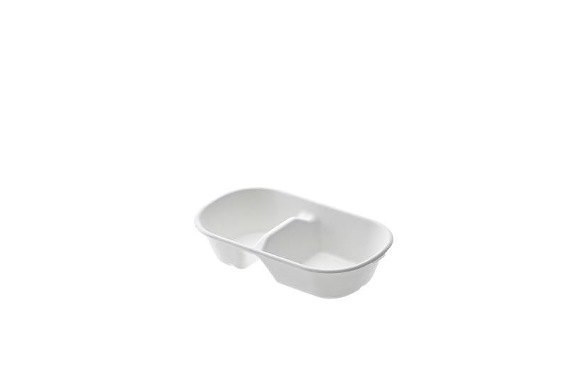 Bio Cf 50 Vaschetta Ovale 2 Scomparti Ml.1000 Cm.23,5x13x7h