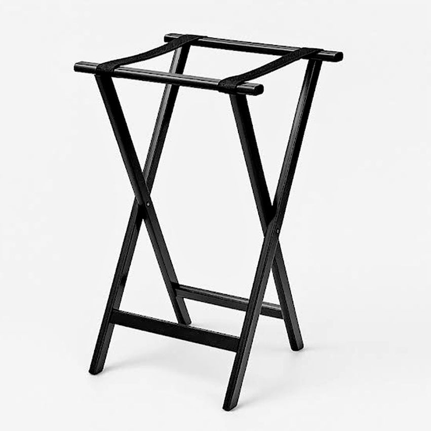 Reggivassoio Legno Nero Cm.42x37x82h