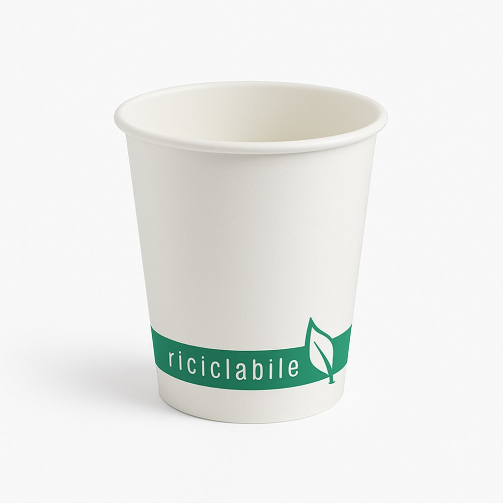 Bio Cf 50 Bicchiere Ml.240 Bianco Cm.8x9h