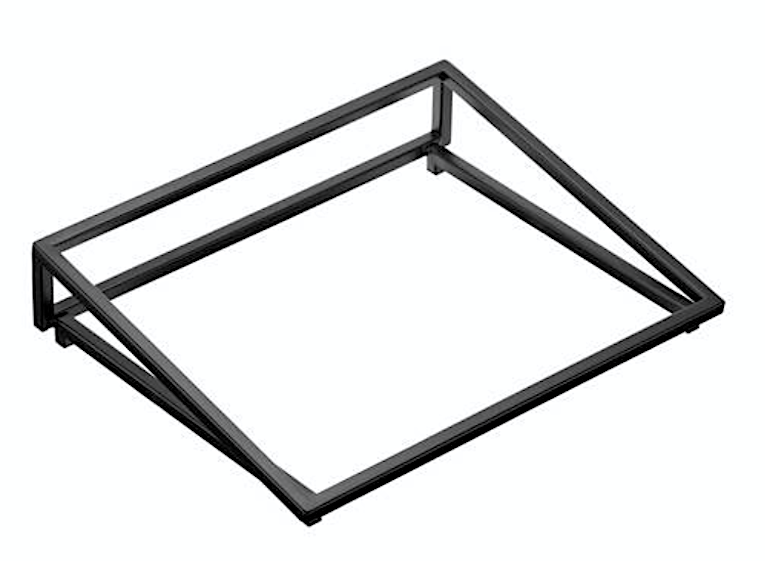 Stand Buffet Cm.53x32,5x7h Inclinato Nero Metallo