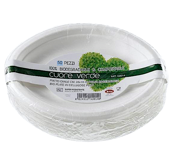 Bio Cf 50 Piatto Ovale Cm.26x19