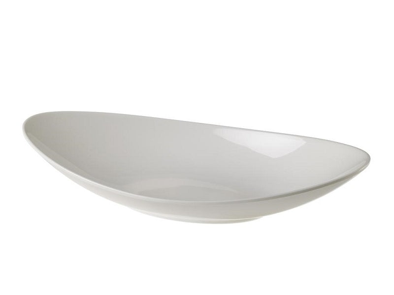 Le Perle Piatto Ovale Cm.32x16,5x6 Bianco In Melamina Leone