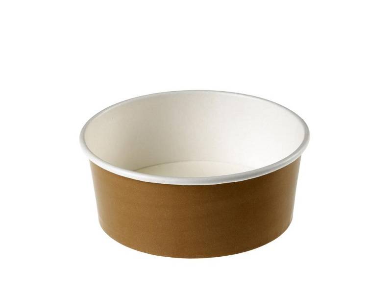 Confezione 24 Insalatiere Diametro 15x6h Avana/bianco