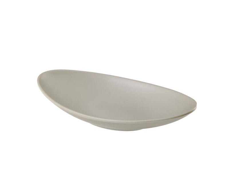 Le Perle Piatto Ovale 18x10x3,5 Grigio Chiaro Melamina