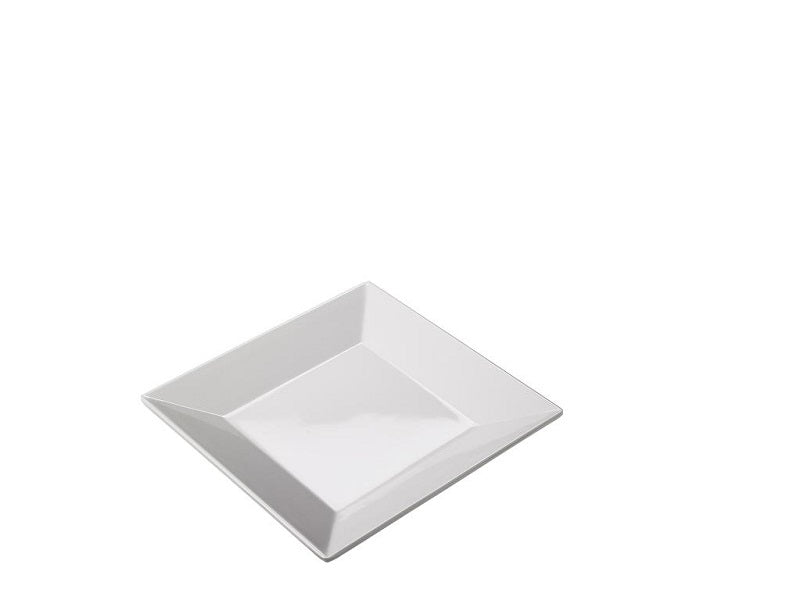 Leone - Piatto Bianco Melamina Quadrato Cm20,4x20,4x2,4h