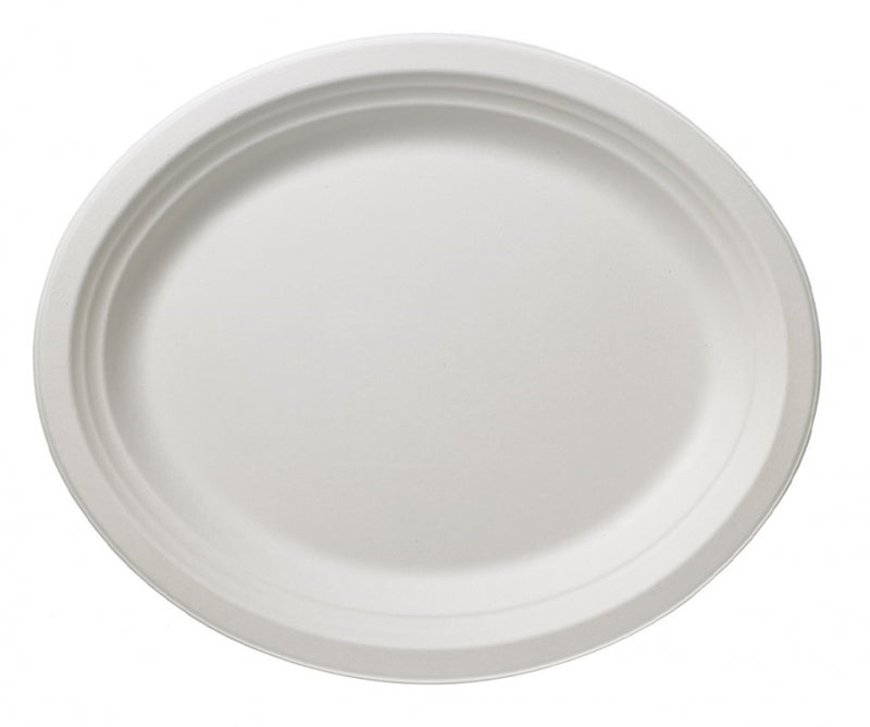 Confezione 50 Piatti Bio Ovali Cm.32x25 Leone