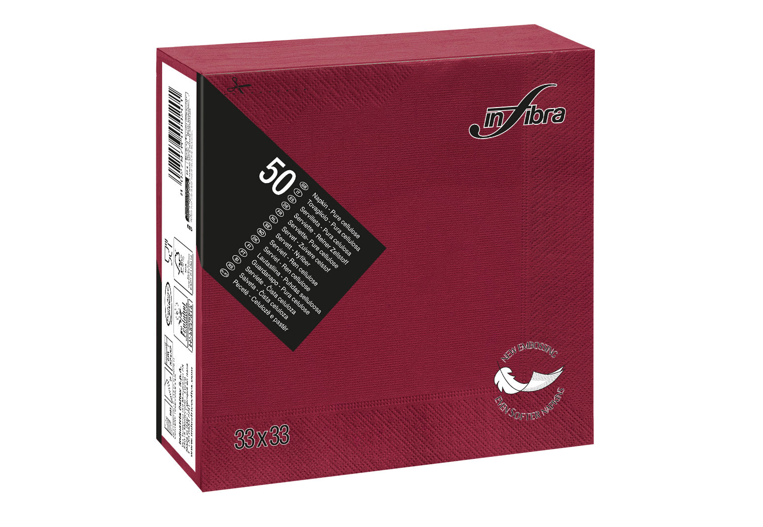 Infibra Cf.50 Tovagliolo 33x33 2v Bordeaux