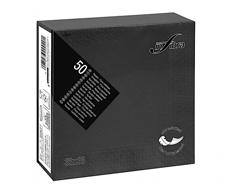 Infibra Cf.50 Tovagliolo 33x33 2v Nero