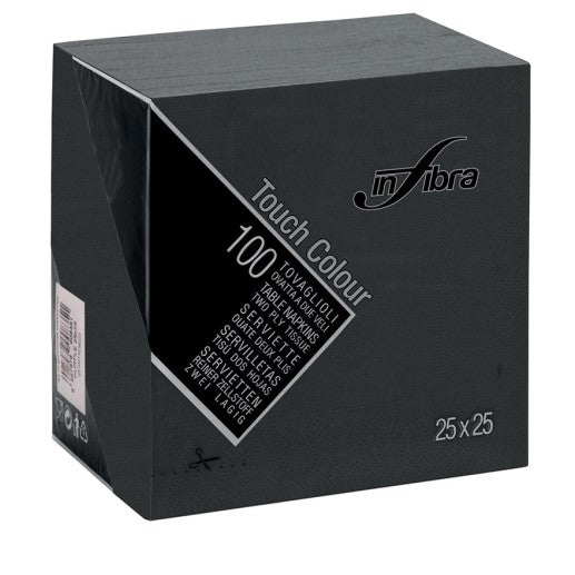 Infibra Cf.100 Tovagliolo 25x25 Nero