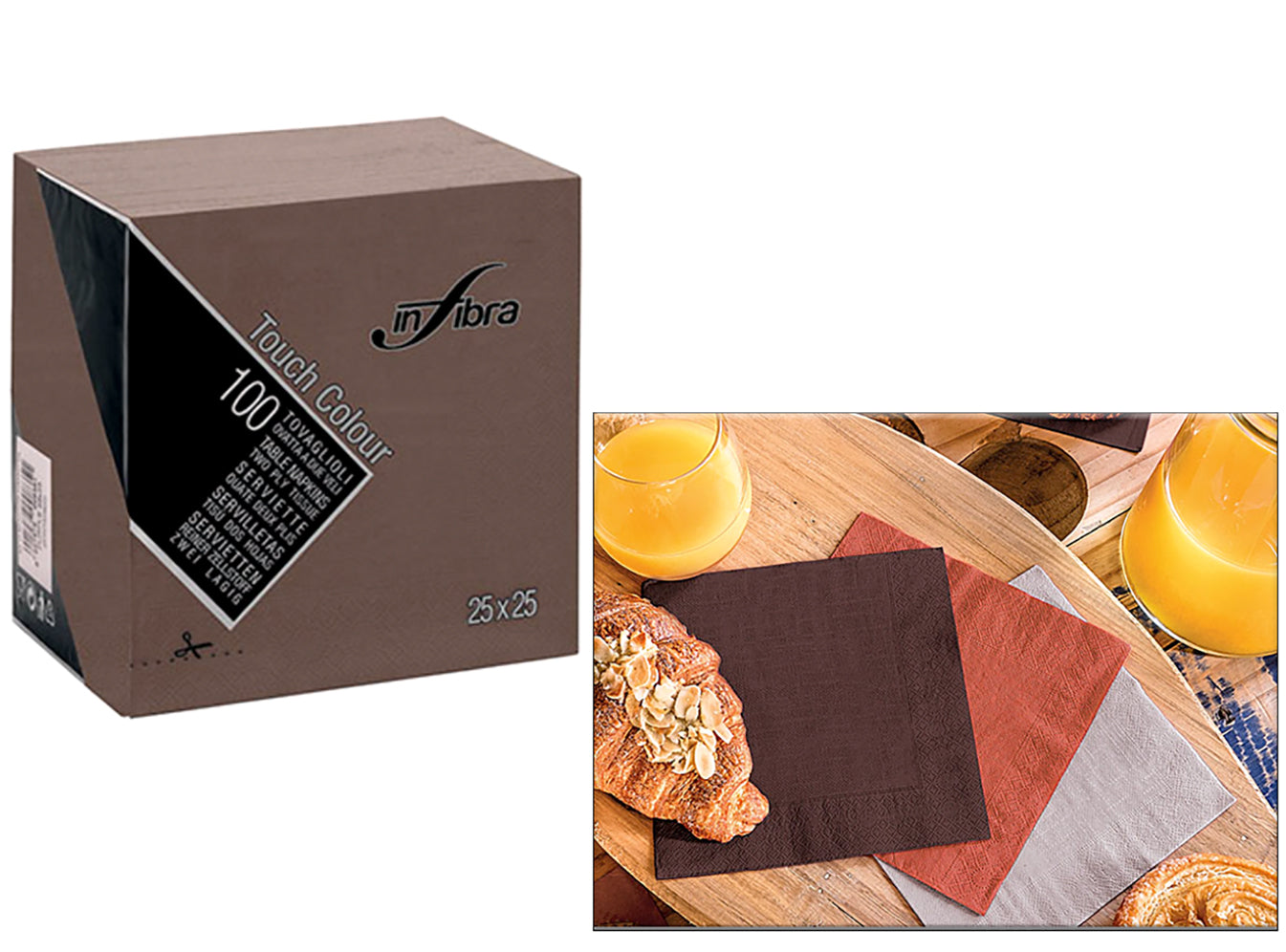 Infibra Cf.100 Tovagliolo 25x25 Cacao