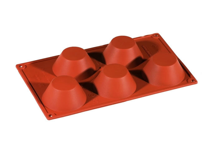 Formaflex Multiporzione 5 Impronte Stampo Muffin Mm.80 H.35 Con Foro