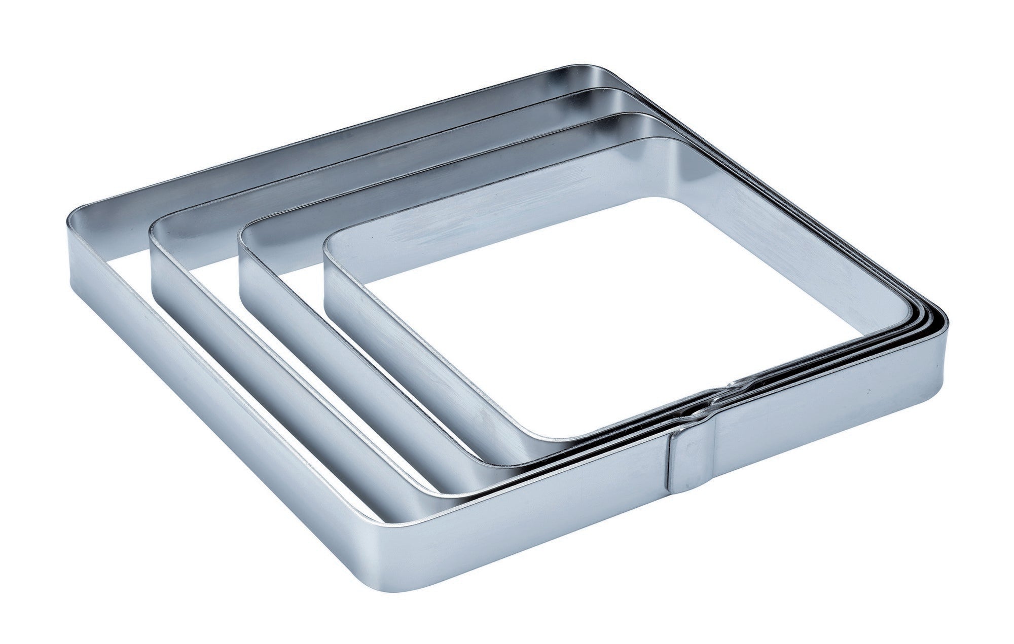 Fascia Inox Quadrata Con Angoli Tondi Mm.190x190x35 Pavoni