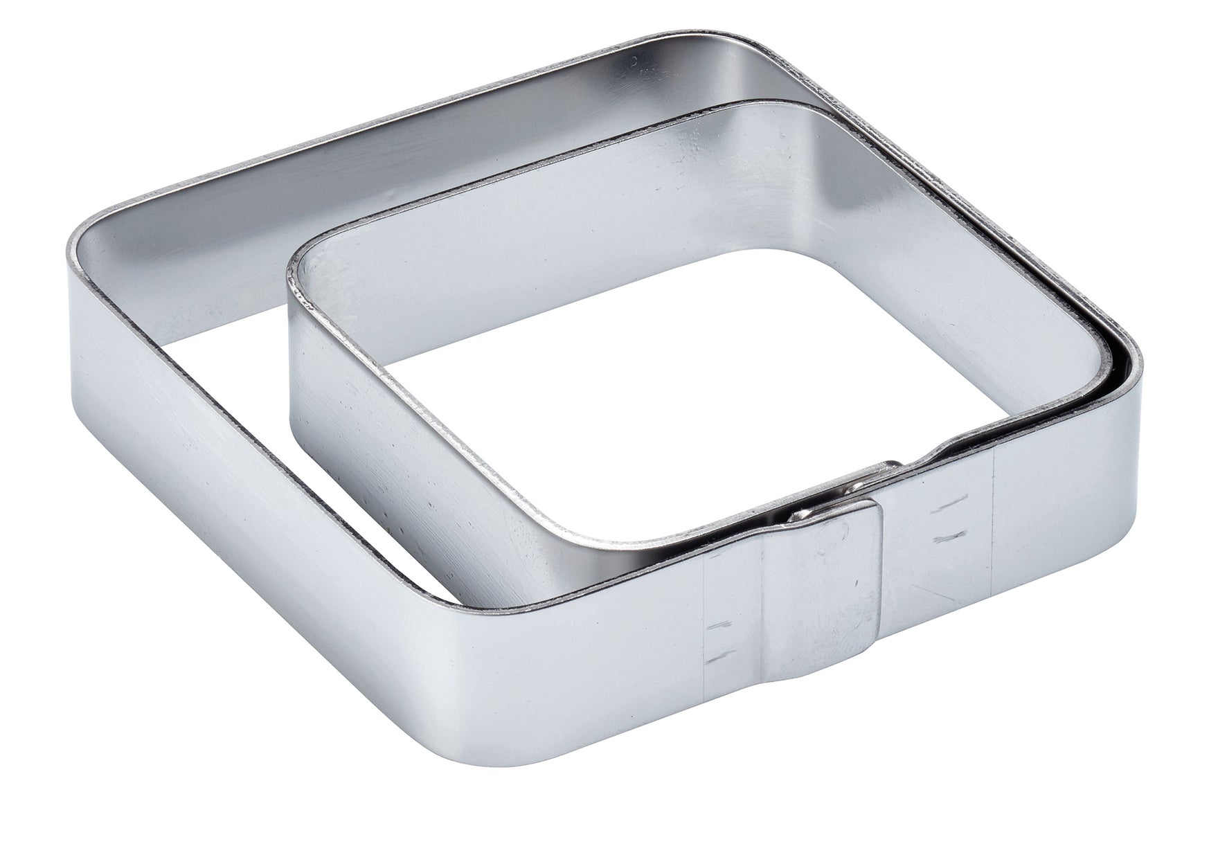 Fascia Inox Quadrata Con Angoli Tondi Mm.90x90x20 Pavoni