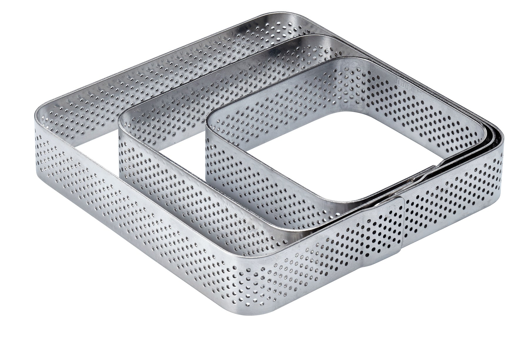 Fascia Inox Microforata Quadrato Con Angoli Tondi 105x105x20 Pavoni