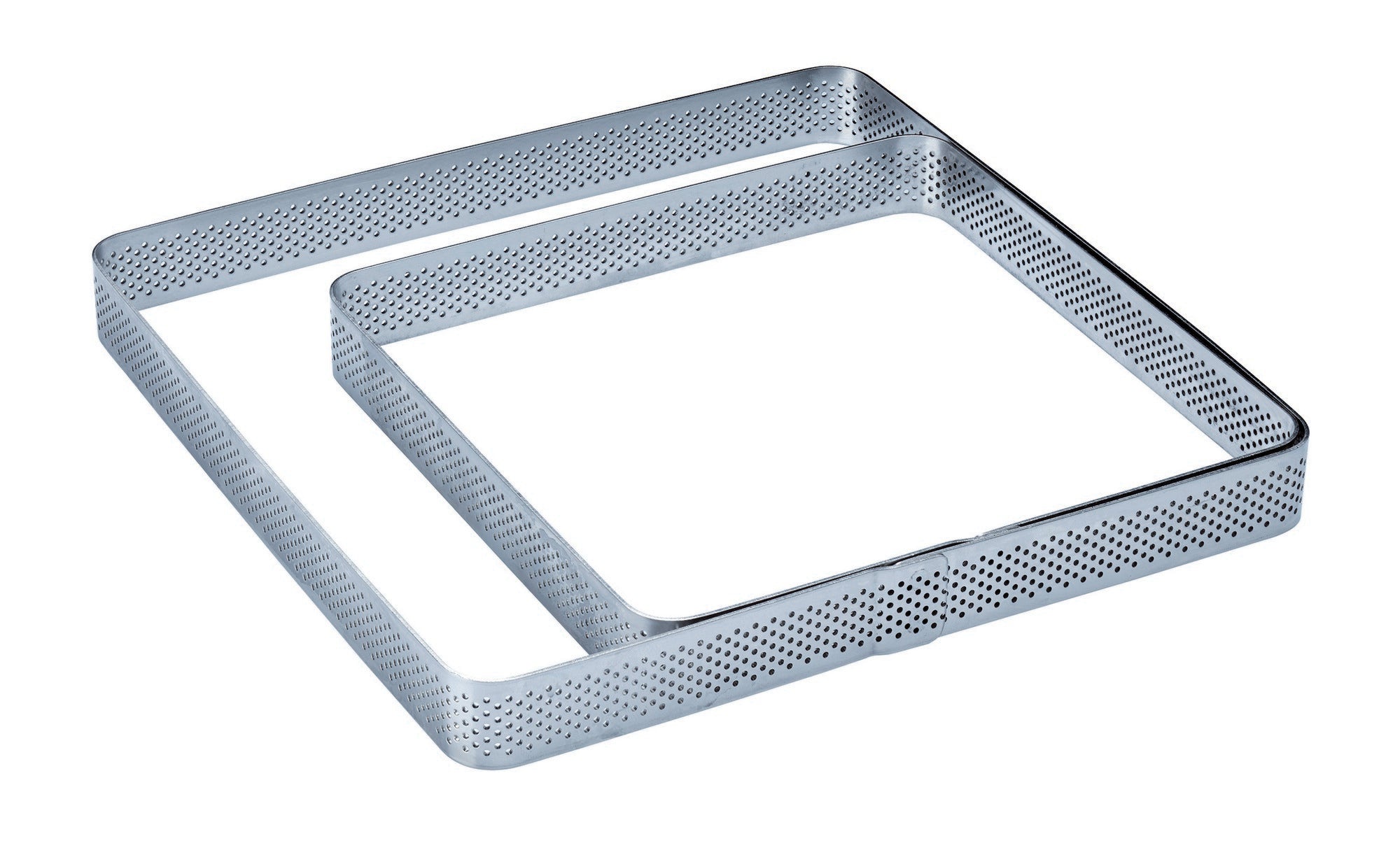 Fascia Inox Microforata Quadrata Con Angoli Tondi Mm.150x150x20 Pavoni
