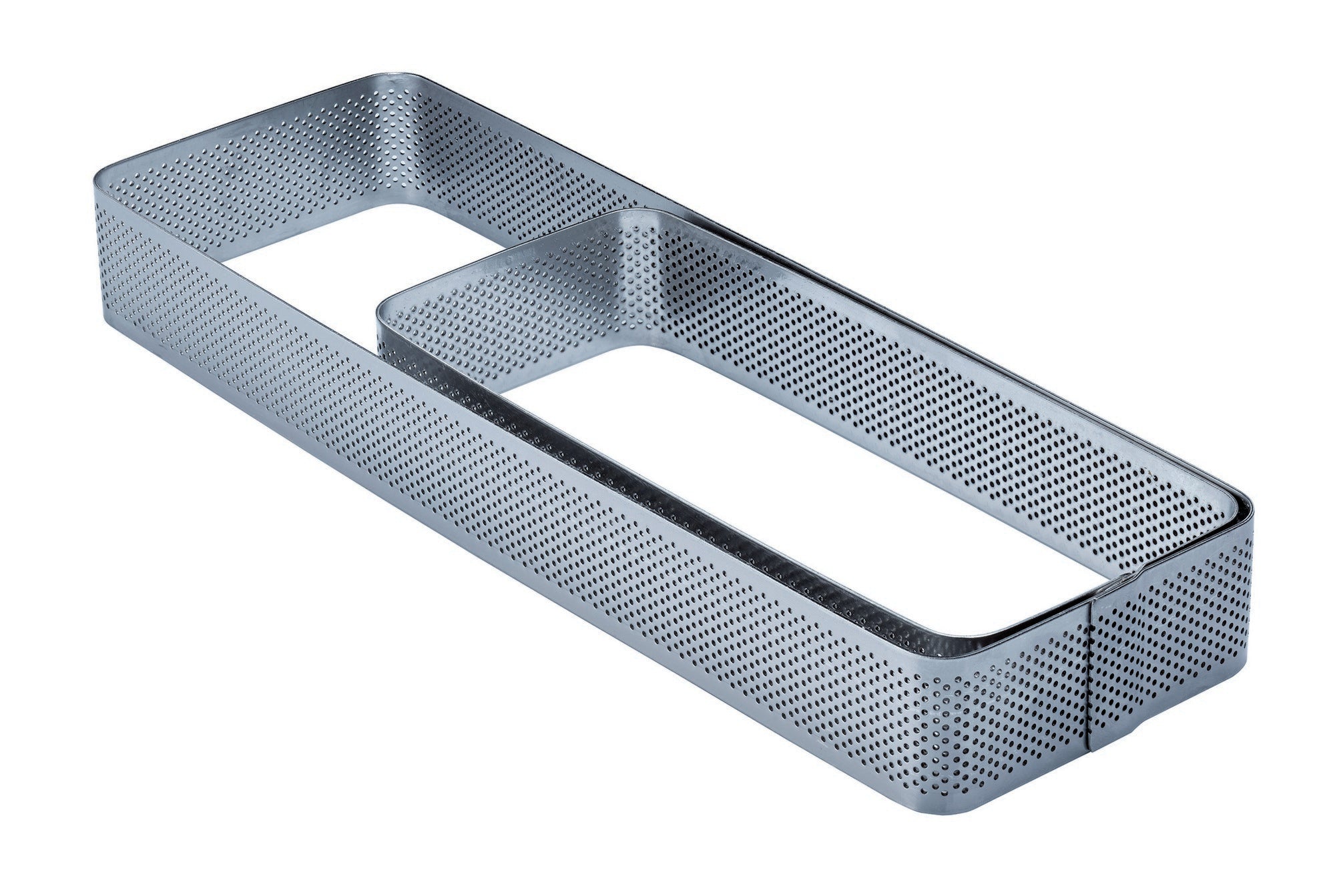 Fascia Inox Microforata Rettangolare Con Angoli Tondi Mm.190x80x35