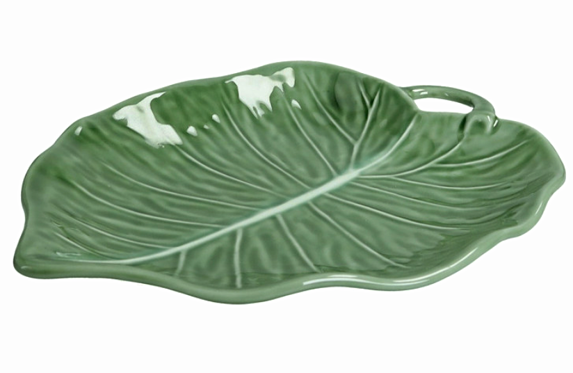 Tiglio Vassoio Foglia Cm.25x19 Verde 51558
