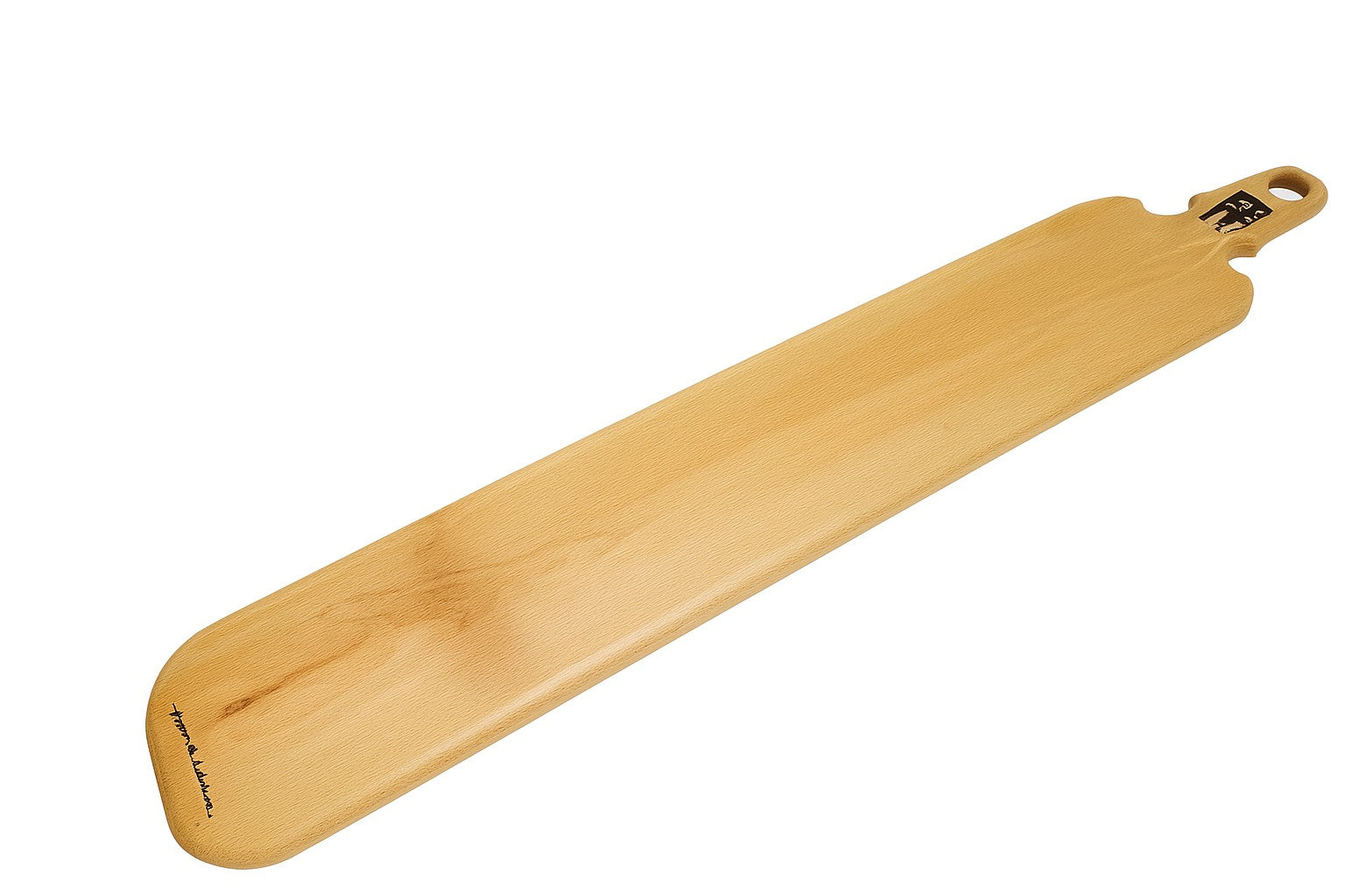 Tagliere Spadino Con Manico Cm.50x13x1,8h Legno Di Faggio Massello
