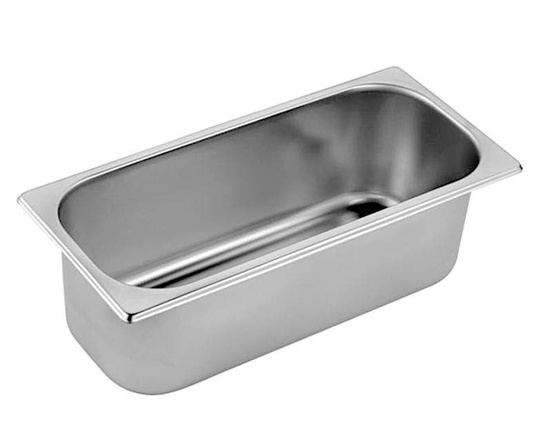 Bacinella Gelateria Acciaio Inox Mm.360x165x80