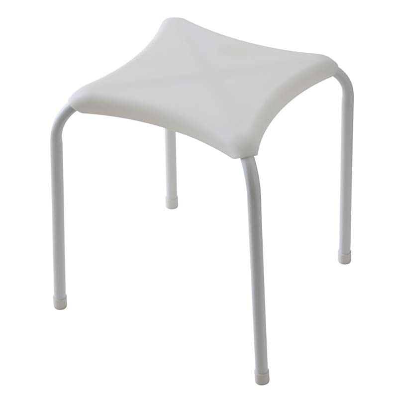 Sgabello Metallo/abs Bianco Cm.34,5x34,5xh.40