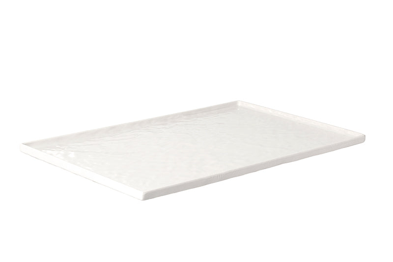 Vassoio Rettangolare Gn 1/1 Cm.53x32,5xh.1,8 Bianco