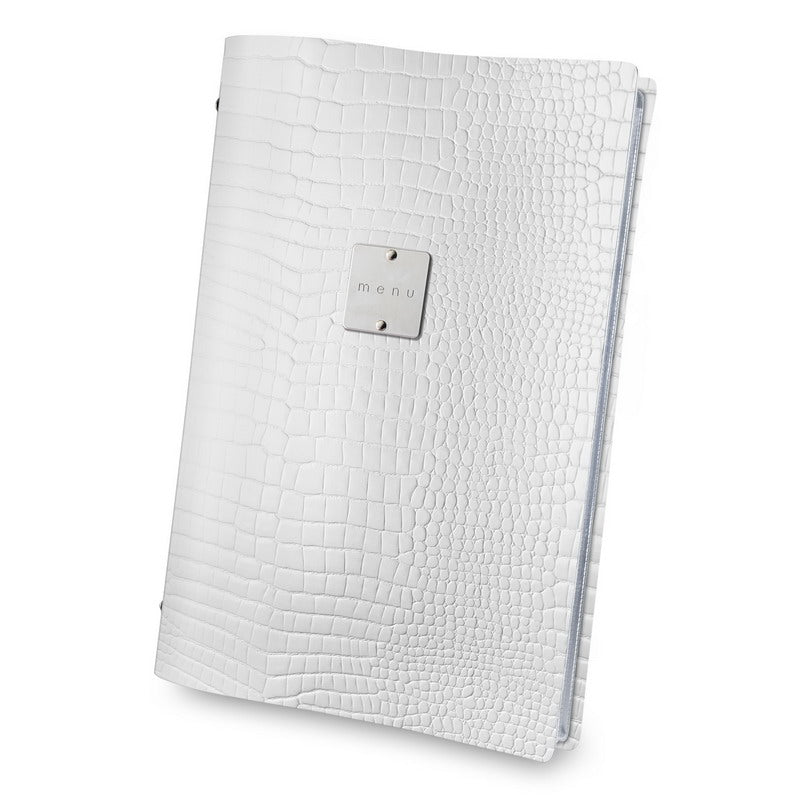 Portamenu Mod.Classic 6 Buste F.To A4 Fashion Bianco Kroko