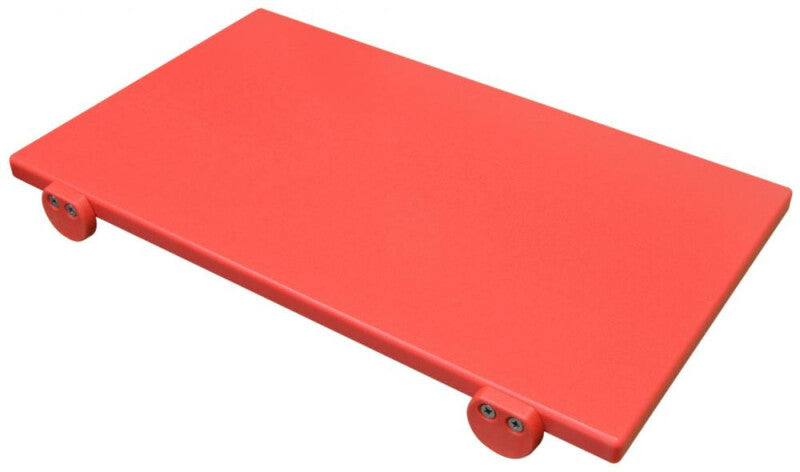 Tagliere Polietilene Cm.40x30 Rosso Con 2 Fermi