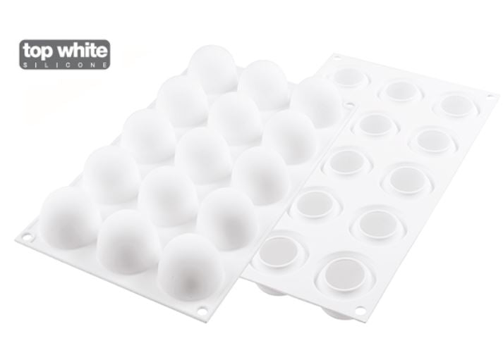 Truffles 40-stampo In Silicone ø42 H36 Mm Bianco